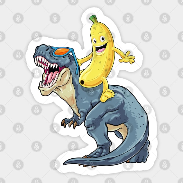 Banana-Rex: The Ultimate Duo Sticker by GoshWow 